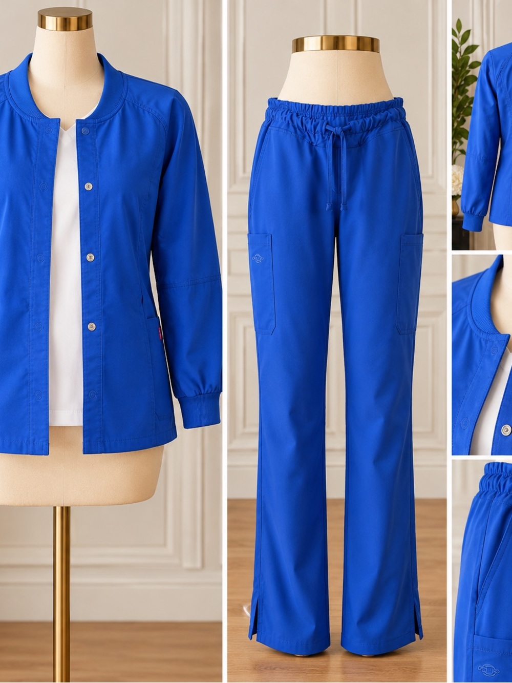 Dickies Women's Boot Cut Scrub Pants in Royal Blue